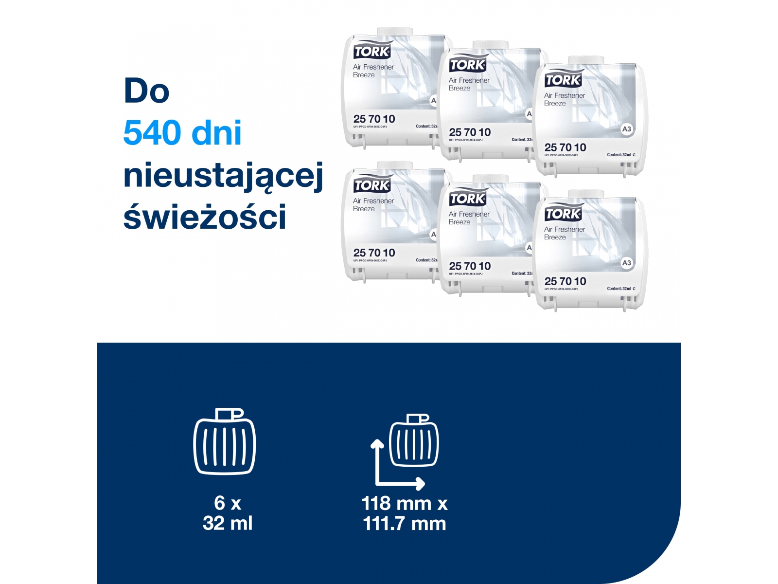 Odświeżacz A3 TORK 257012 NEUTRAL Karton 6 sztuk